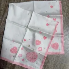 セリーヌ ハンカチ ハート柄 ピンク CELINE 未使用 芦屋大丸購入