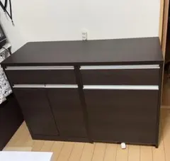中古 パモウナ キッチンカウンター 幅120 CW-120W ウォールナット