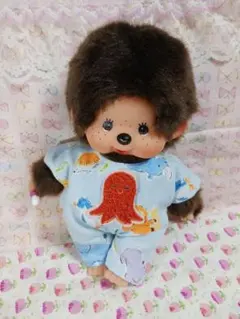 A-9モンチッチ　Sサイズ　お洋服　ハンドメイド　タコさんウインナー　つなぎ