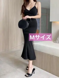 試着のみ SHEIN DAZY マーメイドヘム キャミワンピース Mサイズ 黒
