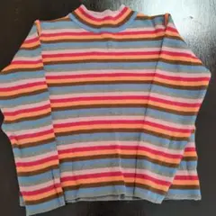 ファミリア キッズ ボーダーハイネックニット【120】