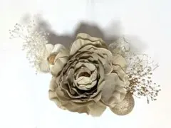 グレージュ　髪飾り　７点セット　成人式　卒業式　パーティー　結婚式　大ぶり飾り