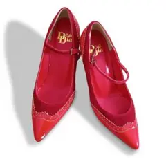 DeaDia レッド メリージェーン パンプス 22.5cmのサムネイル