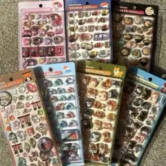 ボンボンドロップシール　和柄　7枚セット