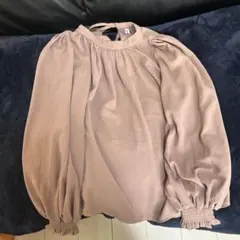 バルーンスリーブ ブラウス M 薄いピンク