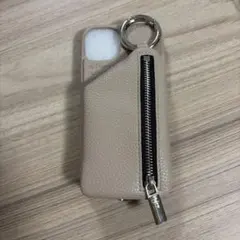 ajew iPhone14ケース ジップポケット付 ベージュ