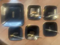 黒い食器セット 6点
