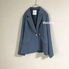美品 dazzlin テーラード ジャケット レディース 春 ブルー 青のサムネイル