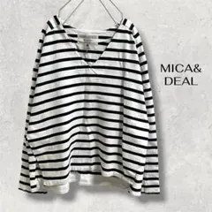 MICA&DEAL マイカ&ディール　ボーダーカットソー　サイドスリット　36のサムネイル