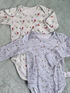 【美品】UNIQLO スヌーピー 90サイズ ロンパース2枚セット