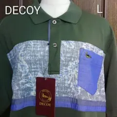 DECOY ポロシャツ 半袖 カーキ Lサイズ