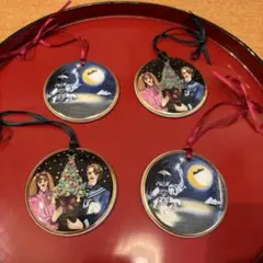 ロイヤルコペンハーゲン 陶器 1996年 クリスマスオーナメント 4個セット