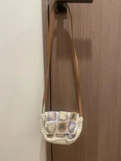 zara バッグ マクラメ クロシェ編み ショルダーバッグ アイボリー 