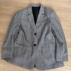 ZARAザラチェック柄ブレザー グレー