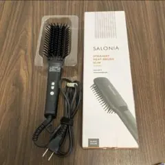 SALONIA ストレートヒートブラシ SL-012BKS ブラック