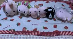 うさぎのキャラクターマスコットぬいぐるみセット