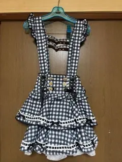 LIZLISAはしごリボンギンガムティアードスカパン