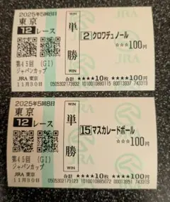 ジャパンカップ　クロワデュノール&マスカレードボール