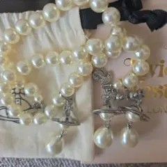 【美品】Vivienne Westwood パールネックレス&ピアスセット