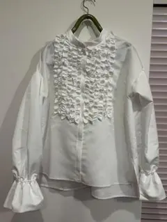 DOCE FLAMENCO フリルホワイトトップス S 白 DOCE FLAMENCO フリルホワイトトップス S 白 - メルカリ