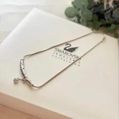 スワロフスキー ハートチャーム シルバーネックレス