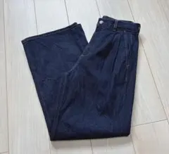GU デニムタックトラウザー 【標準丈】