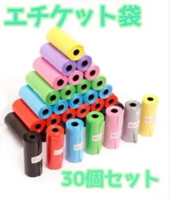 エチケット袋 30個セット ペット用 うんち袋 防臭 防漏 コンパクト お散歩のサムネイル