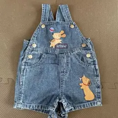 カーターズ　デニム ロンパース 犬 刺繍のサムネイル