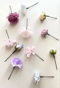 ヘアパーツ　フラワーヘアパーツ　ヘッドパーツ　卒業式　結婚式ヘアパーツ　和装