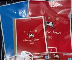 牛乳石鹸　一番くじ　G賞　クリアファイル＆ノート