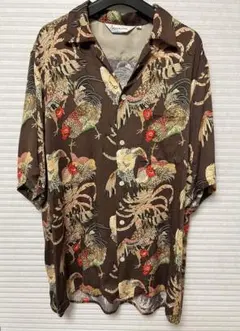 NIPOALOHA 伊藤若冲 軍鶏柄 ブラウン Lサイズのサムネイル