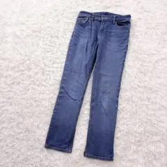 【a.v.v✨アーヴェヴェ】ストレッチ ストレート デニム パンツ Lのサムネイル