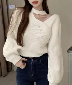 ショート丈 ニット