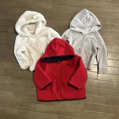 フリースフード付きアウター3点セット