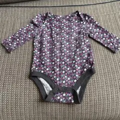 baby GAP 花柄ロンパース 紫色 長袖