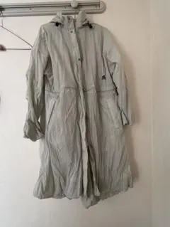 adidas フード付き ロングコート ライトグレー スポーツ