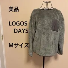 【美品】LOGOS DAYS/レディース/長袖/モコモコ/カーキ/無地