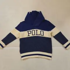 POLO フード付きニットトレーナー