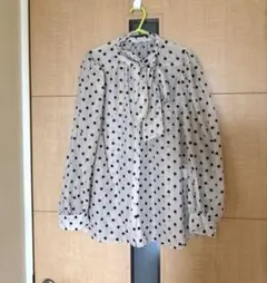 アベイル Avail ドット柄 ボウタイブラウス vidaroseo
