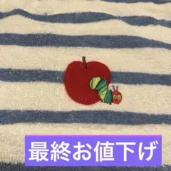 新品【はらぺこあおむしワンポイント刺繍入りタオル・綿100%・約34x80cm】