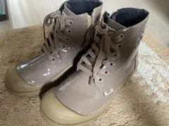 23cm ALGY レインブーツ　長靴　ブラウン　ベージュ
