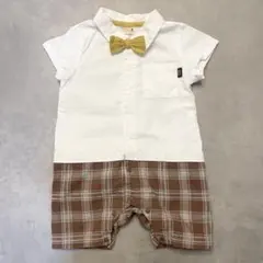 プティマイン 蝶ネクタイ付きフォーマルロンパース/カバーオール ベビー