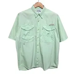 Columbia PFG コロンビア 半袖シャツ ライトグリーン系 メンズ Lのサムネイル