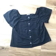 GU パフスリーブ　オフショルダー　トップス