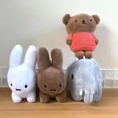 ミッフィー ボリス ゾウ ブルーナ ぬいぐるみ セット チャームあり