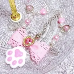 ♡にゃんにゃん肉球ブレスレット♡ ハンドメイド