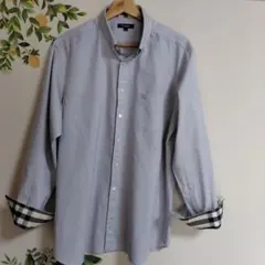 BURBERRY BLACK LABEL 長袖シャツ　ホースロゴチェック