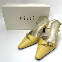 Pitti ピッティ　パンプス　バックストラップ　黄色　23.5のサムネイル