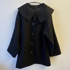 I_am ミドル丈ビッグカラーコート black