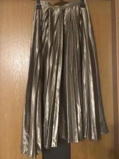 Spick and span ダークブラウン プリーツロングスカート